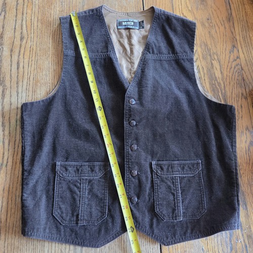 Vintage Levi Sportswear Mens Large Brown Corduroy Vest Classic Western Style EUC - Picture 4 of 5