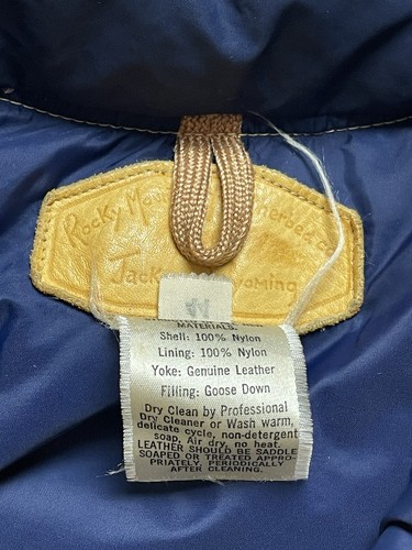 Vintage 70s Rocky Mountain Featherbed Goose Down Christy Vest Nylon size 44 - Picture 3 of 10