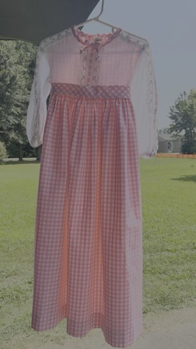 VTG Ruth of Carolina Originals Dress Pink Plaid Size 4T Long Sleeve 80s Easter - Picture 4 of 17