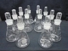 (12/Pk) CORNING PYREX Glass 125mL Graduated Erlenmeyer Flask #22 Stpr 5020-125