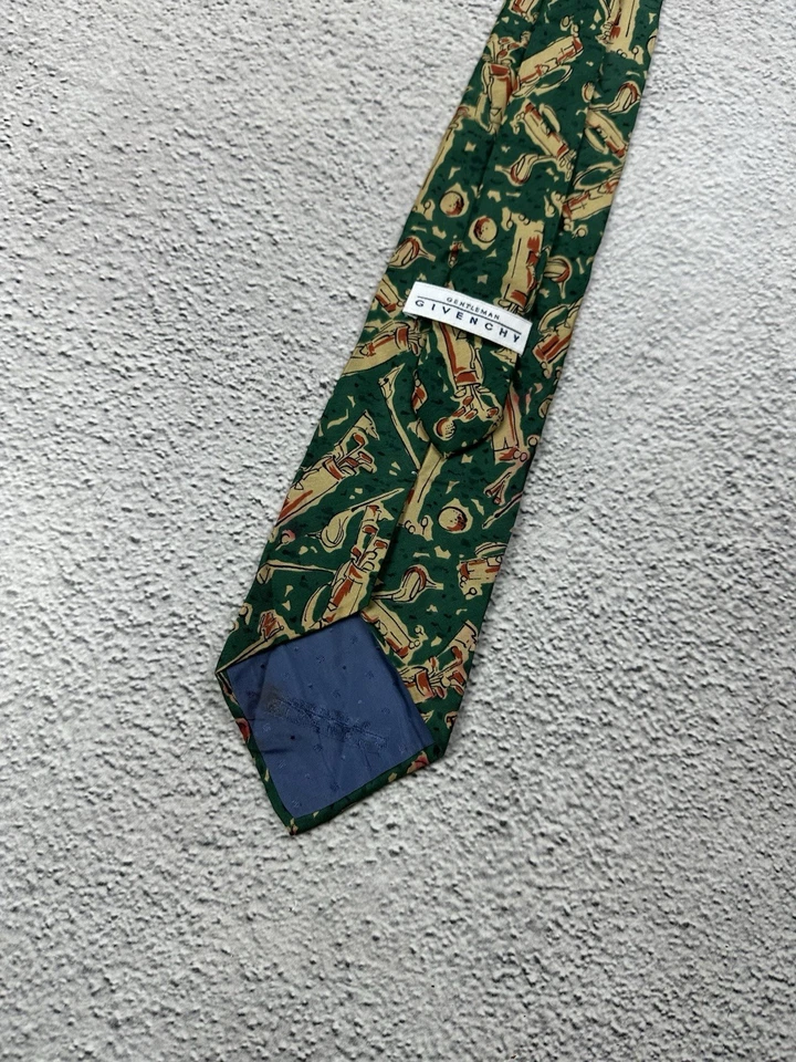 Corbata de seda Givenchy vintage estilo dinero antiguo Foto 3 de 4