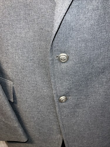 VTG 70s JcPenneys Men’s 2pc Gray Polyester Leisure Suit 44L 38x32 Retro Rockabil - Picture 7 of 21