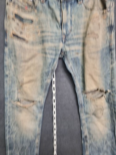 vintage Diesel Thavar Men’s Blue Distressed Slim Skinny Jeans W31 Made in Italy - Picture 3 of 18