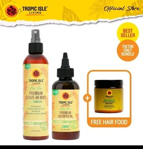 Tropic Isle Living Hair Growth Bundle with FREE Hair Food Coconut | Stronger,...