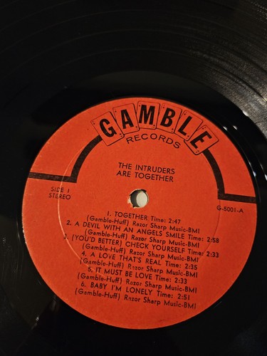 INTRUDERS TOGETHER Gamble Records LP G- 5001 RARE FIRST PRESS 1967 - Picture 8 of 13