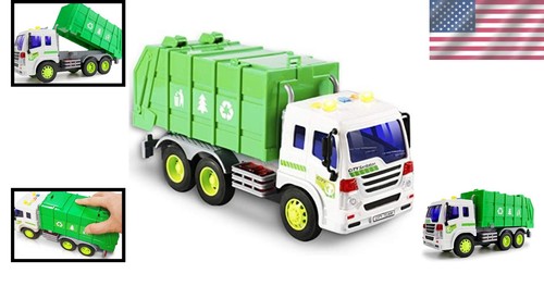 Camion della Spazzatura Giocattolo Camion della Spazzatura Alimentato Attrito Giocattolo con Luce e Sole - Foto 2 di 9