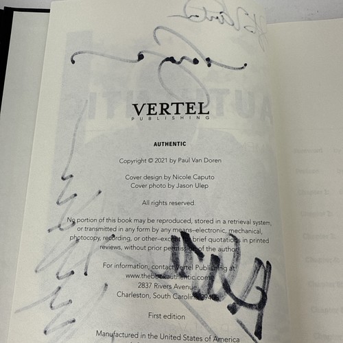 AUTHENTIC: A MEMOIR - Paul Van Doren - SIGNED 4 Times - First Edition Vans Shoes - Picture 11 of 18