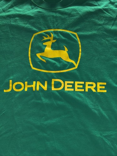 Vintage 90s-Y2K John Deere Green T-Shirt Men's Medium - Picture 2 of 5