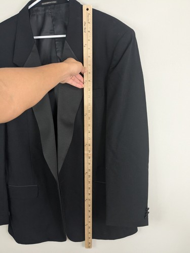 Giacca smoking Pierre Balmain uomo 46L lana nera doppiopetto *difetto* - Foto 3 di 15