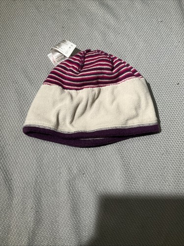 Patagonia Beanie Toque Youth One Size Pink Stripe Knit Wool Nylon Blend Lined - Picture 7 of 7