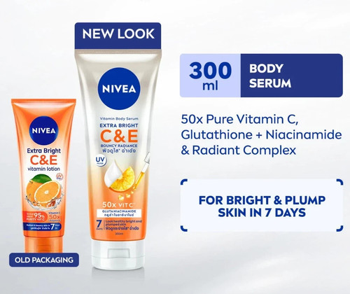 NIVEA Vita Body Serum Extra Bright C&E UV Filter Radiance Skin Care UV 300ml - Picture 2 of 5