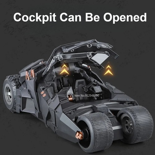 Large Scale 1:18 Batmobile Car Model ToyDark Knight Trilogy Sound Light Spray - Picture 4 of 6