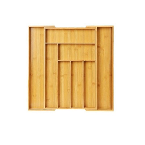 Expandable Bamboo Drawer Organizer For Kitchen, Office, Bedroom And More Storage - Picture 2 of 6