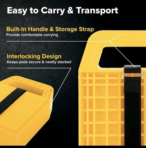 4 Pack Camper RV Stabilizing Jack Pads for RV Storage Organization - Picture 3 of 5