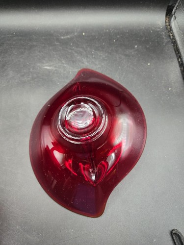 Viking Vintage Glass MCM Divided Dish Ruby Amberina Candy/Trinket Dish MCM - Picture 7 of 12