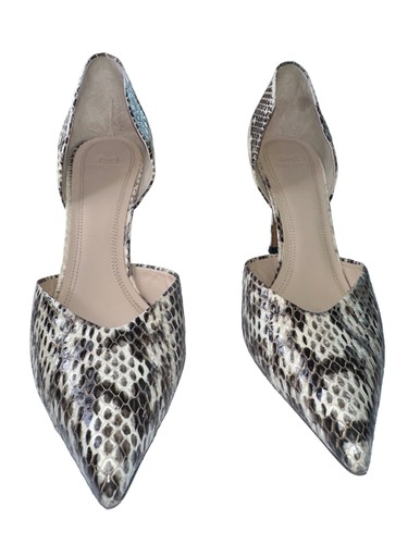 Tacones Marc Fisher Estampado Serpiente Tammy d'Orsay Blanco Negro Doble Recorte Talla 8.5 - Imagen 5 de 12