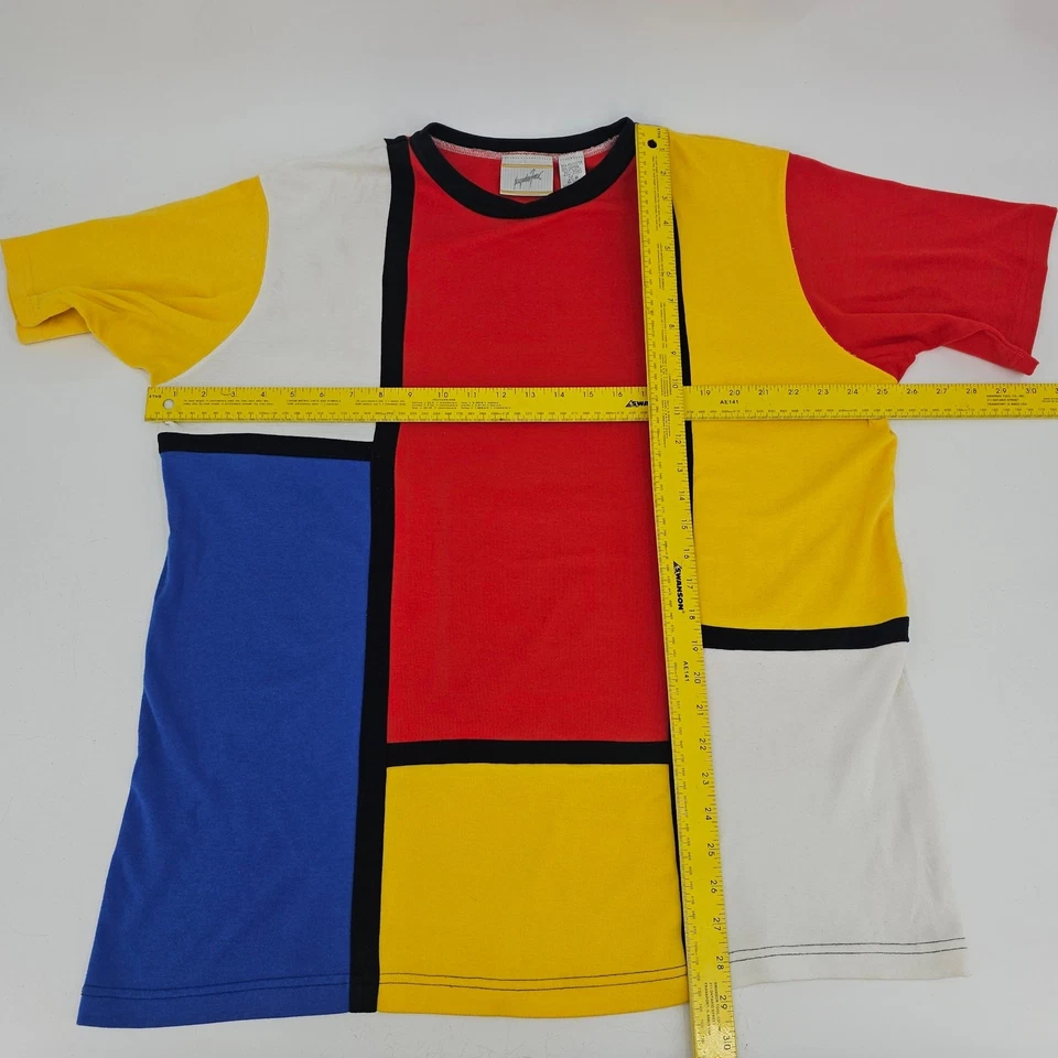 Винтажная футболка Jacqueline Ferrar Mondrian абстрактное искусство цветной блок 20 Вт 3673 - Изображение 4 из 4