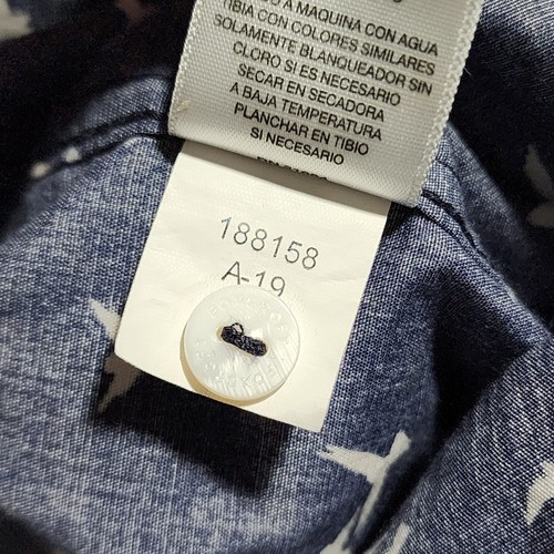 Foxcroft Women’s Small Navy Blue White Bird Easy-Care Button Down Top - Picture 7 of 9
