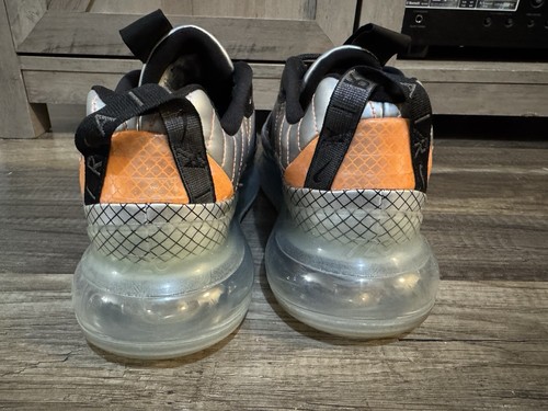 Nike Air Max MX 720-818 Mens Sneaker BV5841-001 Metallic Silver Black Orange 8.5 - Picture 7 of 10