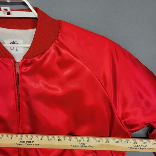 Vintage Alabama On Tour Jacket 1983 Large Red Satin Bomber Tee Jays Band Concert - Picture 9 of 12