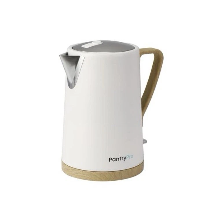 PantryPro 1.7L 1500W Rapid-Boil Electric Kettle - 1.8 Quarts, Off-White