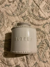 White Hearth & Hand with Magnolia Stoneware Butter Keeper And Server