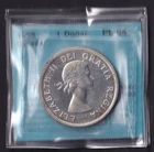 Canada 1958 $1 One Silver Dollar Graded Coin CCCS Graded PL-64 .800 Silver