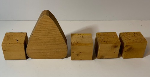 Halloween CANDY Wood Blocks Shelf Sitters 5 Blocks Candy Corn “A” Rustic - Picture 3 of 5