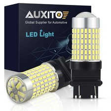 PAIR 3157 3457 White 3057 Signal 144SMD Reverse Backup Turn Tail LED Light Bulbs