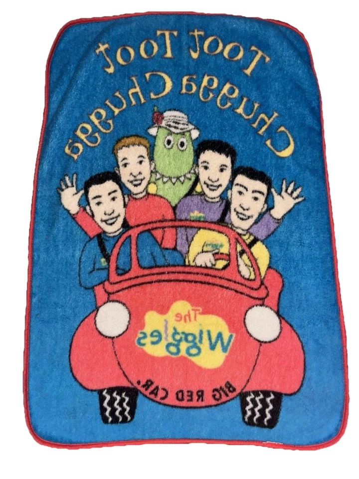 The Wiggles Toot Toot Big Red Car Niño Pequeño Gruesa Peluche Acrílico Manta 2004 Foto 2 de 2