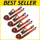 Industrial Grade Wire Hook Ratchet Straps - 2" x 15'