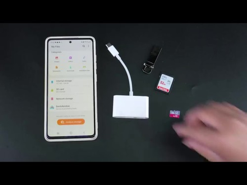 USB C Card Reader - 3-in-1 Type C to SD/TF/USB Adapter for Camera & Memory Disk - Video 1 of 1