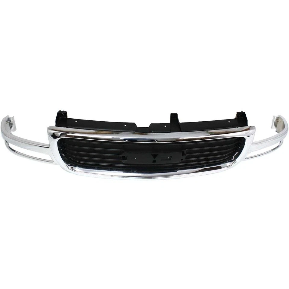 Chrome shell Black insert Fits 2000-2006 GMC Yukon New Front Grille 19130787 - Изображение 3 из 4