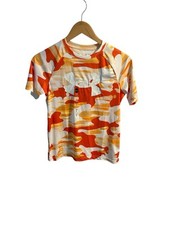 New Boy's Size L Youth UNDER ARMOUR Loose T-Shirt Orange Camo