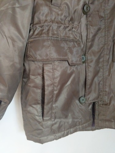 Fox Outdoor Coat Mens Sz L Insulated Parka Fur Trim Zipper Mid Length Khaki - Picture 14 of 18