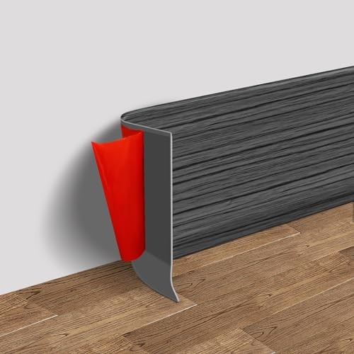 Vinyl Wall Base Baseboard Molding Trim 4" Flexible Self Adhesive Rubber Wall - Picture 3 of 7