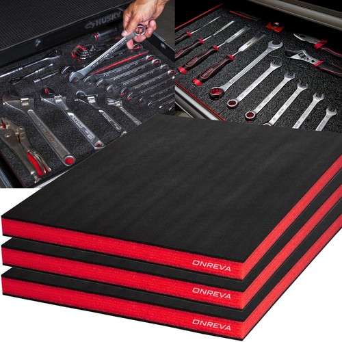Tool Box Foam, 3Pack 18x12x1 inch, Foam Inserts for Cases, Polyethylene Stora...