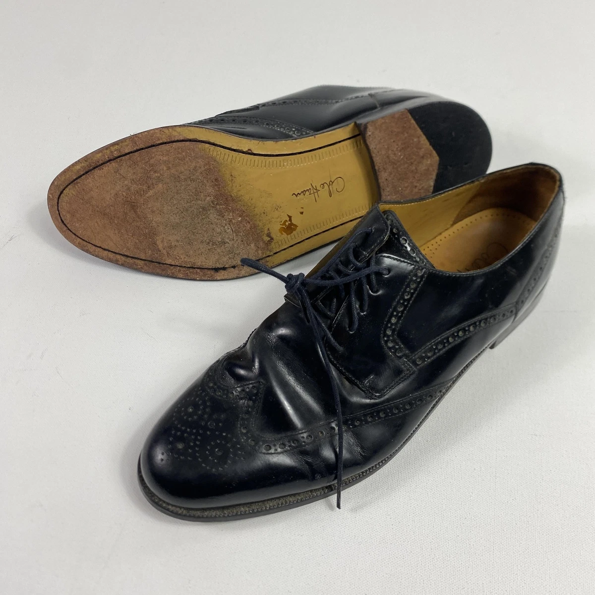 Cole Haan Black Wingtip Dress Shoes for Men for sale | eBay display picture 1