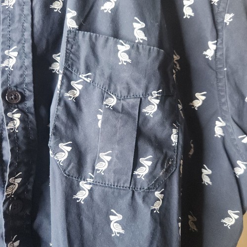 Alexander Julian Colours Herren Knopfleiste Pelikan Muster Gr. XXL Dunkelblau Baumwolle - Bild 3 von 13