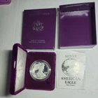 1990-S Proof American Silver Eagle Dollar $1 Box & COA US Mint Bullion OGP