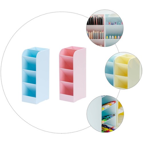 2 pièces porte-stylo de table support de stylo pratique support de boîte pour porte-stylo de bureau à domicile - Photo 9/12