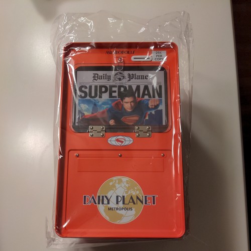 Superman movie AMC popcorn tin bucket daily planet newspaper box