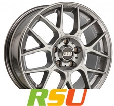 4x BBS XR platinum silber 7.5x17" ET45 LK5 120 ML 82 Alufelgen 17 Zoll