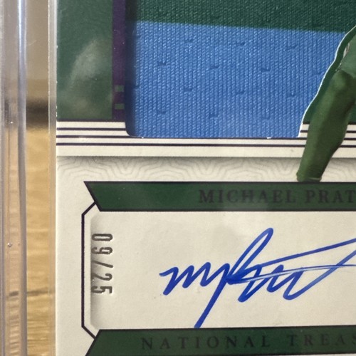2024 Panini National Treasures Collegiate - Michael Pratt RPA /25 - Picture 2 of 3
