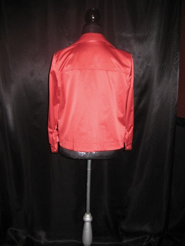 Josephine Chaus Red Retro satin dress blazer career jacket suit coat size 6 $128 - Picture 3 of 4