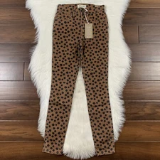 Madewell Women's Size 24 Leopard Dot 10" High Rise Skinny Jeans K1881