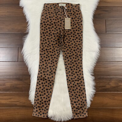 Madewell Women's Size 24 Leopard Dot 10'' High Rise Skinny Jeans K1881