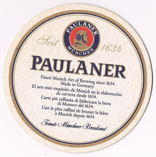 PAULANER MUNCHEN - SEIT 1634 - GERMAN PROMO BEER COASTER - Picture 2 of 2