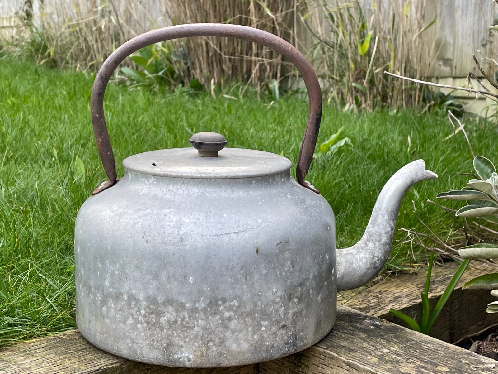 Vintage Kitchen Large Aga Stove Aluminium Kettle Garden Planter eBay