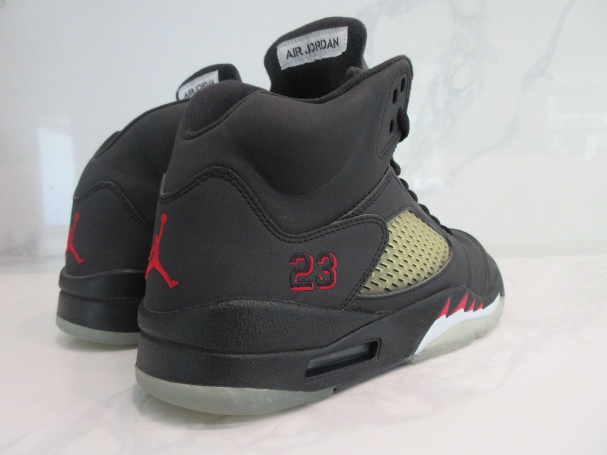 2009 Nike Air Jordan 5 Retro SZ 9 Raging Bull Black Grey 3M DMP V